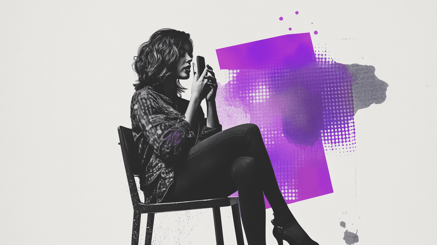 Person recording audio on their smartphone